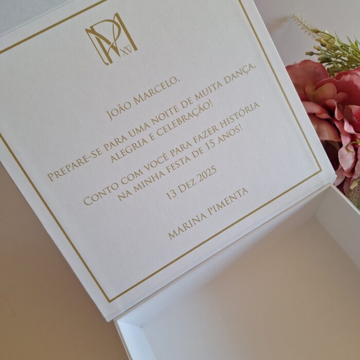 Mensagem para os padrinhos nas caixas