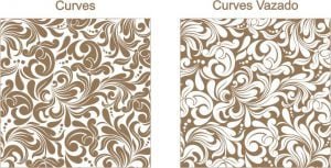 Estampa para convite Curves