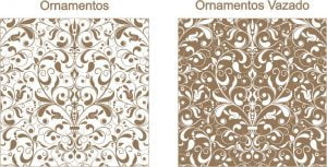 Estampa para convite Ornamentos