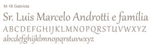 Letra e Fontes para convites de casamento - Letras Clássicas M-18 - Art Invitte Convites