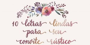 Letras para convites rústicos 6