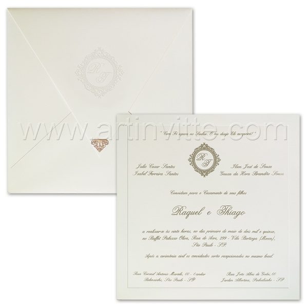 Convite de casamento Tradicional – Veneza VZ 140 – Branco e Prata com ponteira Convite de casamento Tradicional - Veneza VZ 140 - Branco e Prata com ponteira