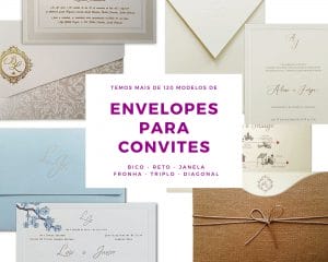 Compre envelopes para convites - aba reta, bico. janela, fronha, triplo